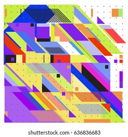 Abstract colorful geometric isometric background. can be used for wallpaper and fabric printed. Template for poster, backdrop, book cover, brochure, and vector illustration.