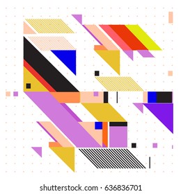 Abstract colorful geometric isometric background. can be used for wallpaper and fabric printed. Template for poster, backdrop, book cover, brochure, and vector illustration.