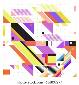 Abstract colorful geometric isometric background. can be used for wallpaper and fabric printed. Template for poster, backdrop, book cover, brochure, and vector illustration.