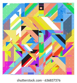 Abstract colorful geometric isometric background. can be used for wallpaper and fabric printed. Template for poster, backdrop, book cover, brochure, and vector illustration.
