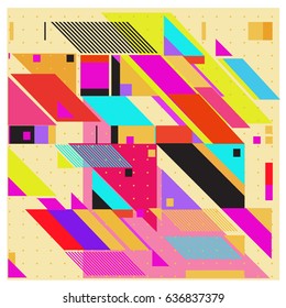 Abstract colorful geometric isometric background. can be used for wallpaper and fabric printed. Template for poster, backdrop, book cover, brochure, and vector illustration.