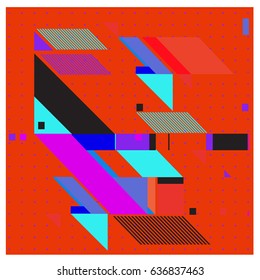 Abstract colorful geometric isometric background. can be used for wallpaper and fabric printed. Template for poster, backdrop, book cover, brochure, and vector illustration.