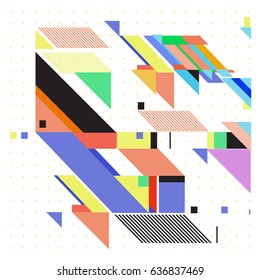 Abstract colorful geometric isometric background. can be used for wallpaper and fabric printed. Template for poster, backdrop, book cover, brochure, and vector illustration.