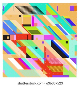 Abstract colorful geometric isometric background. can be used for wallpaper and fabric printed. Template for poster, backdrop, book cover, brochure, and vector illustration.
