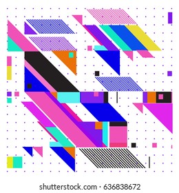 Abstract colorful geometric isometric background. can be used for wallpaper and fabric printed. Template for poster, backdrop, book cover, brochure, and vector illustration.