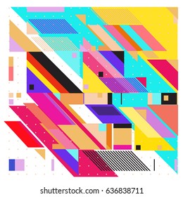 Abstract colorful geometric isometric background. can be used for wallpaper and fabric printed. Template for poster, backdrop, book cover, brochure, and vector illustration.