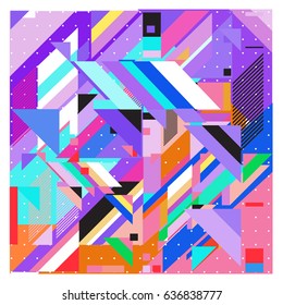 Abstract colorful geometric isometric background. can be used for wallpaper and fabric printed. Template for poster, backdrop, book cover, brochure, and vector illustration.