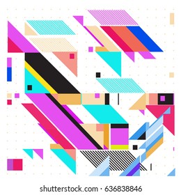 Abstract colorful geometric isometric background. can be used for wallpaper and fabric printed. Template for poster, backdrop, book cover, brochure, and vector illustration.