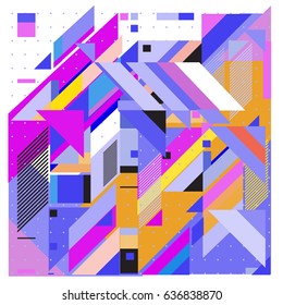 Abstract colorful geometric isometric background. can be used for wallpaper and fabric printed. Template for poster, backdrop, book cover, brochure, and vector illustration.