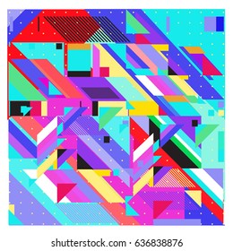 Abstract colorful geometric isometric background. can be used for wallpaper and fabric printed. Template for poster, backdrop, book cover, brochure, and vector illustration.