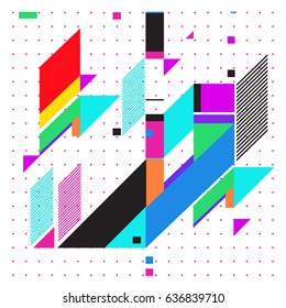 Abstract colorful geometric isometric background. can be used for wallpaper and fabric printed. Template for poster, backdrop, book cover, brochure, and vector illustration.