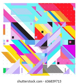 Abstract colorful geometric isometric background. can be used for wallpaper and fabric printed. Template for poster, backdrop, book cover, brochure, and vector illustration.