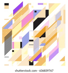 Abstract colorful geometric isometric background. can be used for wallpaper and fabric printed. Template for poster, backdrop, book cover, brochure, and vector illustration.