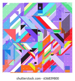Abstract colorful geometric isometric background. can be used for wallpaper and fabric printed. Template for poster, backdrop, book cover, brochure, and vector illustration.