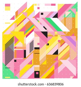 Abstract colorful geometric isometric background. can be used for wallpaper and fabric printed. Template for poster, backdrop, book cover, brochure, and vector illustration.