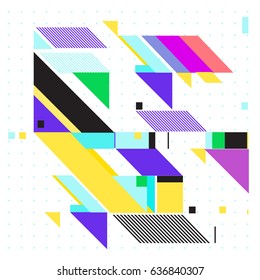 Abstract colorful geometric isometric background. can be used for wallpaper and fabric printed. Template for poster, backdrop, book cover, brochure, and vector illustration.