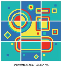 Abstract colorful geometric isometric background, can be used for wallpaper, template, poster, backdrop, book cover, brochure, leaflet, flyer, vector illustration