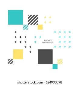 Abstract colorful geometric isometric design element can be used for background, wallpaper, template, poster, banner, backdrop, book cover, brochure, leaflet, vector illustration