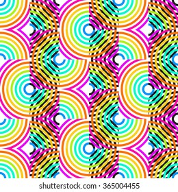 Abstract colorful geometric lines seamless pattern background wallpaper design 
Eps 10 stock vector illustration 