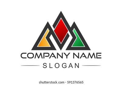 abstract colorful geometric logo