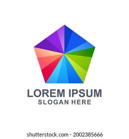 Abstract colorful geometric logo design