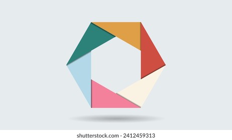 abstract colorful geometric logo design, geometric diagram suitable for business diagrams