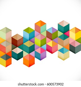 Abstract colorful geometric and modern overlapping triangles on white. Modern background for business or technology presentation, app cover, online presentation website element, vector illustration