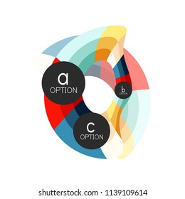 Abstract colorful geometric option infographics design template with sample abc options. Abstract background for business presentation or information banner. Vector illustration