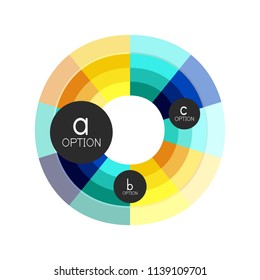 Abstract colorful geometric option infographics design template with sample abc options. Abstract background for business presentation or information banner. Vector illustration