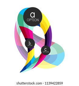 Abstract colorful geometric option infographics design template with sample abc options. Abstract background for business presentation or information banner. Vector illustration