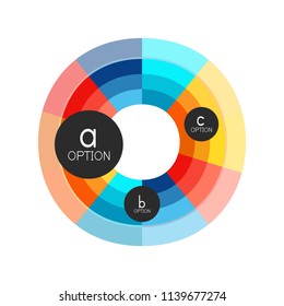 Abstract colorful geometric option infographics design template with sample abc options. Abstract background for business presentation or information banner. Vector illustration