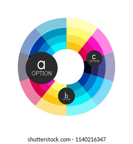 Abstract colorful geometric option infographics design template with sample abc options. Abstract background for business presentation or information banner. Vector illustration