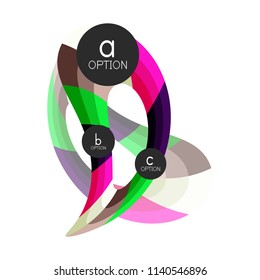 Abstract colorful geometric option infographics design template with sample abc options. Abstract background for business presentation or information banner. Vector illustration