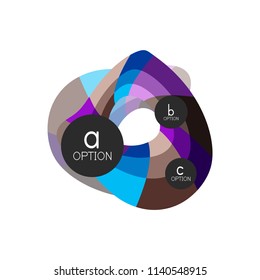 Abstract colorful geometric option infographics design template with sample abc options. Abstract background for business presentation or information banner. Vector illustration