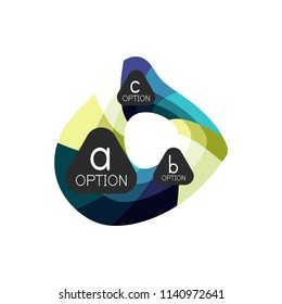 Abstract colorful geometric option infographics design template with sample abc options. Abstract background for business presentation or information banner. Vector illustration