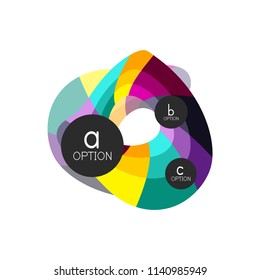 Abstract colorful geometric option infographics design template with sample abc options. Abstract background for business presentation or information banner. Vector illustration