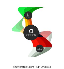 Abstract colorful geometric option infographics design template with sample abc options. Abstract background for business presentation or information banner. Vector illustration