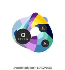 Abstract colorful geometric option infographics design template with sample abc options. Abstract background for business presentation or information banner. Vector illustration