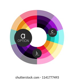 Abstract colorful geometric option infographics design template with sample abc options. Abstract background for business presentation or information banner. Vector illustration