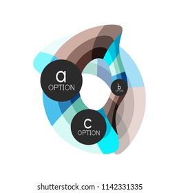 Abstract colorful geometric option infographics design template with sample abc options. Abstract background for business presentation or information banner. Vector illustration