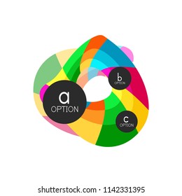 Abstract colorful geometric option infographics design template with sample abc options. Abstract background for business presentation or information banner. Vector illustration