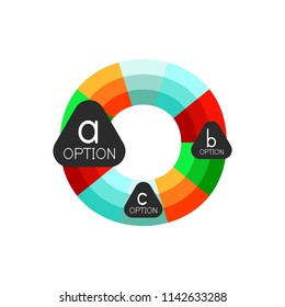 Abstract colorful geometric option infographics design template with sample abc options. Abstract background for business presentation or information banner. Vector illustration