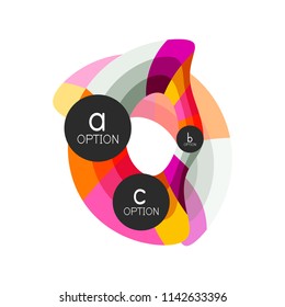 Abstract colorful geometric option infographics design template with sample abc options. Abstract background for business presentation or information banner. Vector illustration