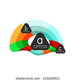 Abstract colorful geometric option infographics design template with sample abc options. Abstract background for business presentation or information banner. Vector illustration
