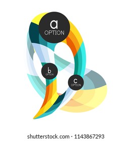 Abstract colorful geometric option infographics design template with sample abc options. Abstract background for business presentation or information banner. Vector illustration