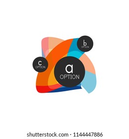 Abstract colorful geometric option infographics design template with sample abc options. Abstract background for business presentation or information banner. Vector illustration