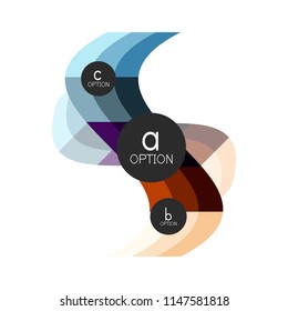 Abstract colorful geometric option infographics design template with sample abc options. Abstract background for business presentation or information banner. Vector illustration