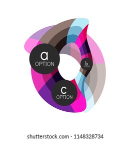 Abstract colorful geometric option infographics design template with sample abc options. Abstract background for business presentation or information banner. Vector illustration