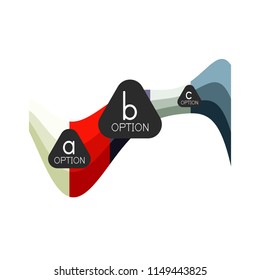 Abstract colorful geometric option infographics design template with sample abc options. Abstract background for business presentation or information banner. Vector illustration