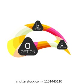 Abstract colorful geometric option infographics design template with sample abc options. Abstract background for business presentation or information banner. Vector illustration